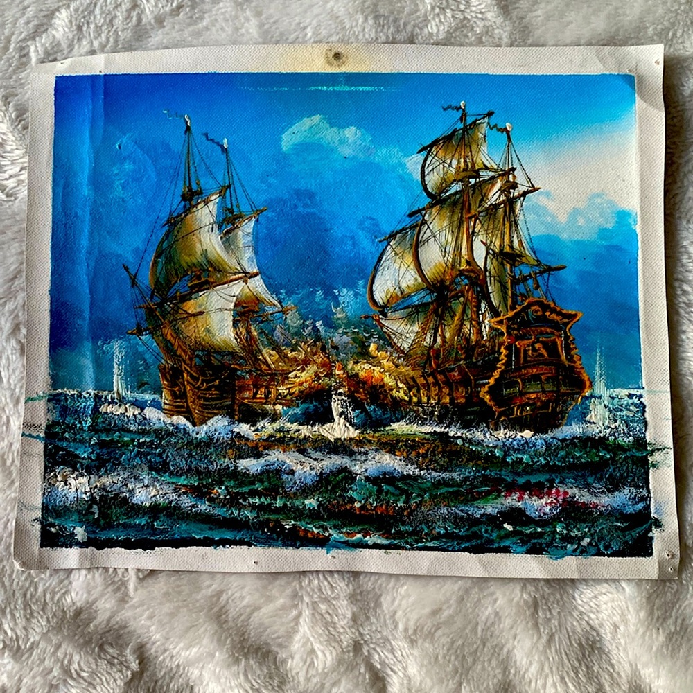 Fighting Ship Painting